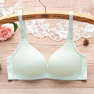 Girls' Lightly Padded Wirefree Top BH Teenage Cotton Bra Underwear Training Bras - Picture 1 of 24