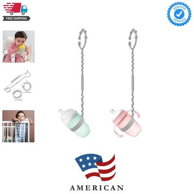 Correa para taza Sippy en gris - botella elástica de silicona de grado alimenticio para seguridad de niños pequeños Foto 1 de 4