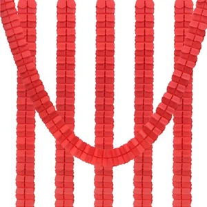 6Pcs 9.8ft Four-Leaf Paper Flower Garland Hanging Streamers, Red - Picture 1 of 5