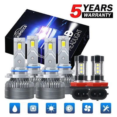 Faros antiniebla LED blancos xenón para Chrysler 200 C/S sedán 2016-2017 Foto 1 de 4