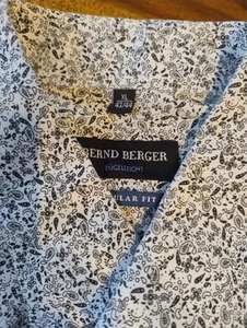 Hemd Kurzarm Bernd Berger | weiß Muster | XL | 43/44 | Regular Fit |Bügelleicht - Bild 1 von 3