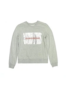 CALVIN KLEIN JEANS Boys Silver Sweatshirt XS Youth - Picture 1 of 2