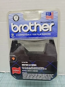 Brother 2 Pack AX Series 1230 Black Correctable Film Ribbons 2 Pack Sealed - Picture 1 of 8