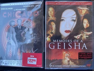 Memoirs of a Geisha & Chicago 2 Lot DVD Set Brand New Sealed - Picture 1 of 5