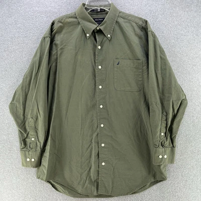 Camisa de vestir Nautica para hombre 16,5 32/33 vintage Oxford verde manga larga camisa  Foto 1 de 4