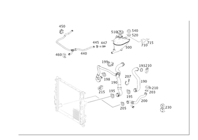 Genuine Mercedes-Benz Coolant Hose 164-501-47-82 - Image 1 of 2