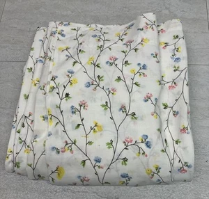 Vintage JC Penney Bed Flat Sheet Caroline Muslin Floral 76x80 - Picture 1 of 5