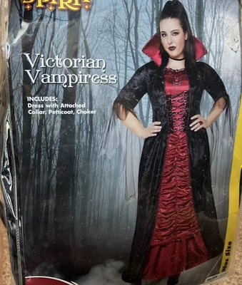 Spirit Victorian Vampiress Costume Adult Plus Size 1 X Halloween Dress Up - Image 1 of 3