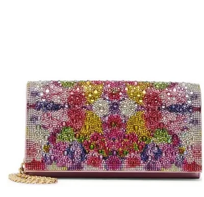 NUEVO Bolso Bandolera Betsey JohnsonFlap Brillante Floral Estrás en Caleidoscopio Foto 1 de 4