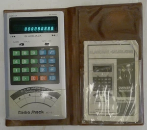 RadioShack EC-21 BlackJack 21 Calculator with Case & Manual - TESTED - Picture 1 of 12