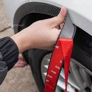 1.5M Carbon Fiber Car Wheel Eyebrow Arch Trim Lips Strip Fender Flare Protector - Foto 1 di 8