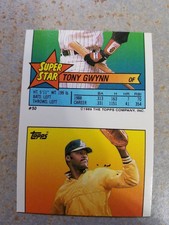 Tony Gwynn Padres Dave Stewart A's 1989 Topps Superstar Miscut Oddball