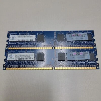Nanya 512MB 1Rx8 PC2-5300U DDR2 Memory Module (NT512T64U88B0BY-3C) - Image 1 of 2