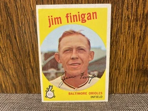 1959 Topps Baseball Card # 47 Jim Finigan - Baltimore Orioles (VG/EX) - Picture 1 of 2