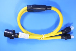 RV  Marine Y Splitter Combiner 2 x 120v Male To 50 Amp Female 3ft Long New - Bild 1 von 3