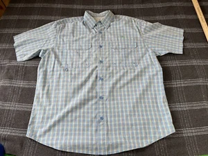 World Wide Sportsman Fishing Shirt Mens XL Plaid Vented Button Up Marlin - Picture 1 of 16