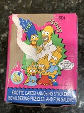 1990 TOPPS the Simpsons 36 Sealed Wax Packs with poster