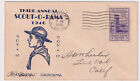 SCOUT-O-RAMA 1940 PASADENA SCOUT STAMPS & COVER POSTED TO LIVE OAK CALIFORNIA