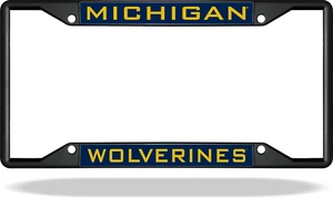 Michigan WOLVERINES Black License Plate Frame - Picture 1 of 1