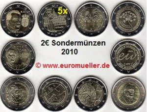 14x 2 Euro Gedenkmünzen 2010 unc. - Bild 1 von 1