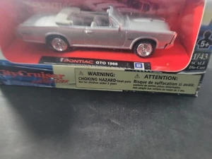 1966 Pontiac GTO New Ray City Cruisers Collection 1:43 Silver Diecast car NIB - Picture 1 of 5