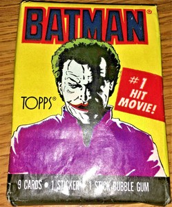 1989 Topps Batman Collectors Set Trading Cards (the Joker) with gum in pack!!