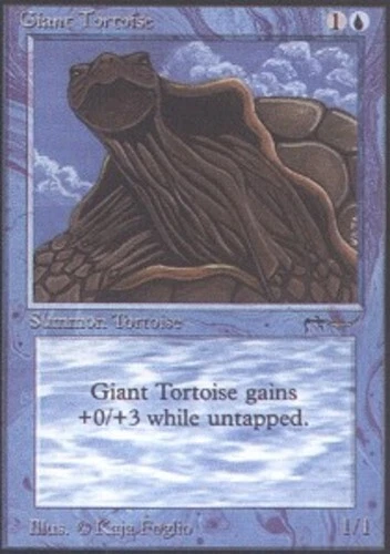Giant Tortoise (Dark) ~ Heavily Played Arabian Nights MTG Magic UltimateMTG Blue - Image 1 of 1