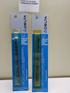 24  Delta Scroll Saw Blades 40-607 12.5 tpi  Made in USA  (2 packs of 12 Blades) - Picture 1 of 10