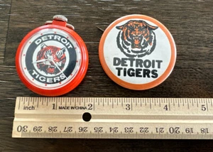 Vintage 1968 Detroit Tigers Pocket Watch Detroit Tigers Vintage Button (99) - Picture 1 of 2