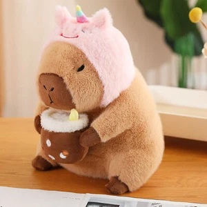 Unicorn Capybara Stuffed Plushie Toy Capybara Plush Cute Doll Stuffed Animals - Picture 1 of 12