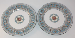 2 Wedgwood Florentiner Türkis 15,25 cm 6" Seite Brot Dessertteller TOP - Bild 1 von 5