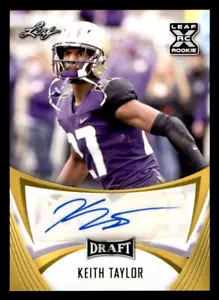 2021 Leaf Draft AUTO Gold #BAKT3 Keith Taylor (ref 225294) - Picture 1 of 2