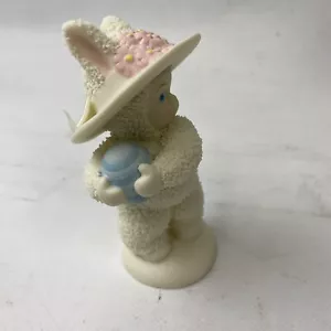 Department 56 Snow babies Figurine Bonnets And Bows Snow Bunnies Easter Egg - Picture 1 of 7