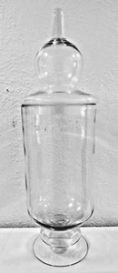 Huge Hand Blown Art Glass Apothecary Lidded Jar Gorgeous Designs - Picture 1 of 5