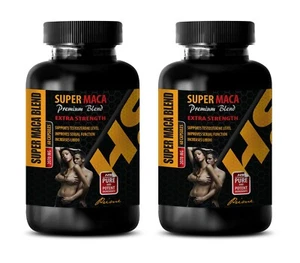 Maca Root Extract Pills for Men SUPER MACA PREMIUM BLEND - 2 Bottle 120 Capsules - Picture 1 of 5