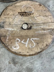 Redwood Empire Bung Head Once Used STAMPED Whiskey Bourbon Barrel Heads 21" W - Picture 1 of 2