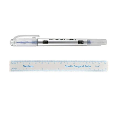 Double Head Marking Pen+Ruler Microblading Semi Permanent Make Up Eyebrow Tattoo - Image 1 of 4