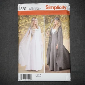 Simplicity 1551 Mittelalter Fee Renaissance Ärmel Kostüm 16-24 ungeschnittenes Muster - Bild 1 von 4