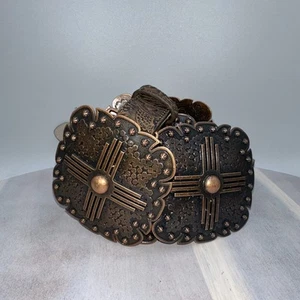 Cintura donna Angel Ranch quadrata in pelle concho colore bronzo 1” taglia small - Foto 1 di 8