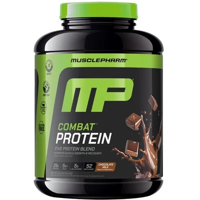 MusclePharm Combat Proteína en Polvo Chocolate Sabor Leche Alimenta Músculos para Pro... Foto 1 de 4
