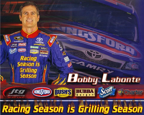 2012 BOBBY LABONTE "KINGSFORD" #47 NASCAR SPRINT CUP SERIES POSTCARD Cover