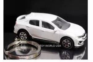 Custom Key Chain '17 Honda Civic Hatchback white - Picture 1 of 1