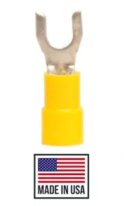 (50) 12-10 #10 gelb VINYL GABEL SPATEN TERMINAL ELEKTRISCHER STECKER HERGESTELLT IN USA - Bild 1 von 1