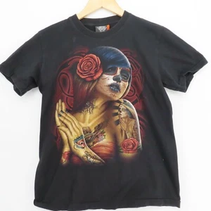 Rock Eagle Tattoo Women T Shirt Mens Adult Size Medium Black Short Sleeve Casual - Picture 1 of 11