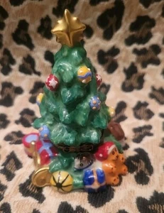 Limoges Weihnachtsbaum Schmuckschatulle handbemalt Christopher Radko FRANKREICH selten - Bild 1 von 7