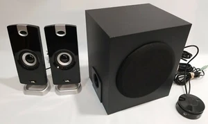 Cyber Acoustic CA-3080 PC Multi-Media 2.1 Sound System x2 Speakers + Subwoofer - Picture 1 of 12