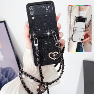 Coque Etui Antichoc Cuir Cordon Dur Case Pour Samsung Galaxy Z Flip5 Flip4 Flip3 - Photo 1 sur 14