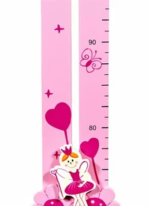 Mousehouse Gifts - Gráfico de crecimiento para niñas - Princesas - Madera - Rosa - Imagen 1 de 6