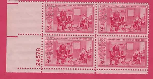 US SCOTT #1004 BETSY ROSS 200TH ANNIVERSARY 3¢ MINT NH PLATE BLOCK OF 4 1952 - Picture 1 of 2