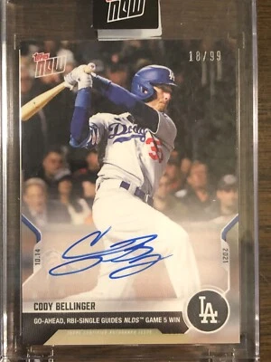 2021 Topps Now #970A Cody Bellinger Los Angeles Dodgers AUTO AUTOGRAPH 18/99 - Image 1 of 2